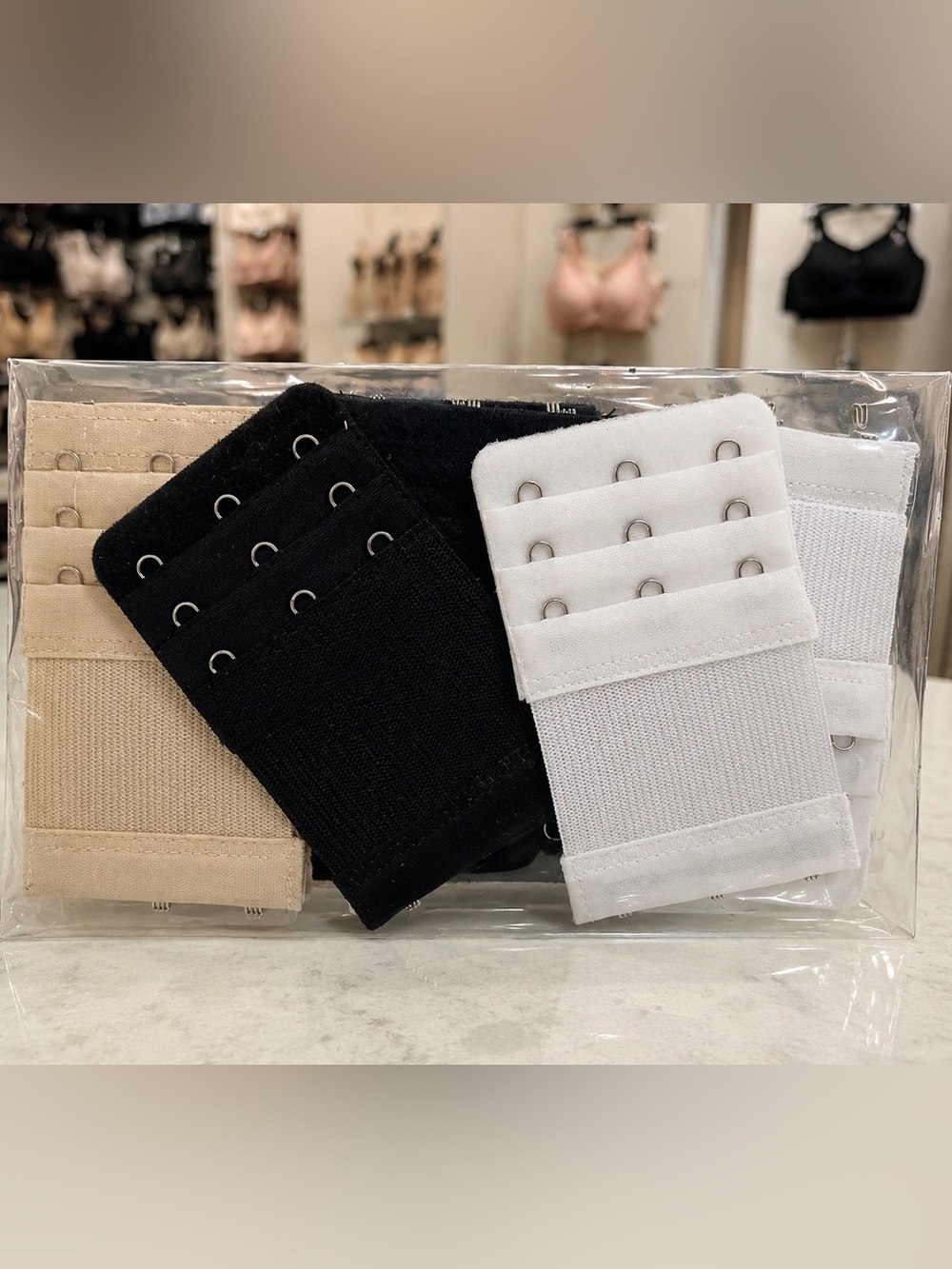 Bra Extender Lot Black White Nude 3 Hook NWOT